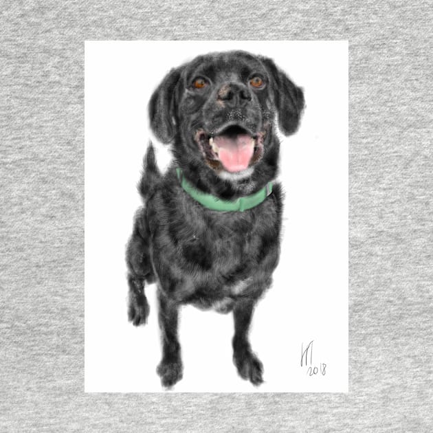 Sweet Black Labrador Retriever by LITDigitalArt